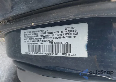 2004 Subaru Legacy L/L W/35Th Anniversary Edition from USA, damaged, VIN 4S3BE625647210475